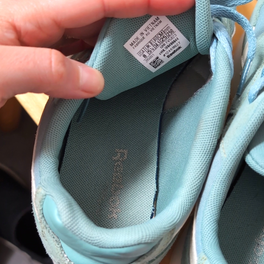 Reebok Women's Classic Harman Ripple Double Sneaker Chalk Green Slate - Picture 11 of 11